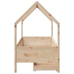 vidaXL Cadre de lit enfants avec tiroirs sans matelas 90x200 cm bois