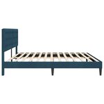 vidaXL Cadre de lit avec tête de lit Bleu 180 x 200 cm Velours