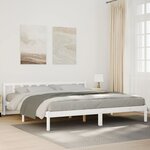vidaXL Cadre de lit extra long sans matelas 180x220 cm bois massif pin