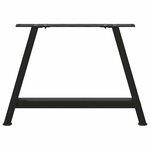 vidaXL Pieds de table basse en forme de A  2 pièces  noir  60 x (42-43) cm  acier