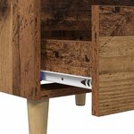 vidaXL Meubles de lit avec tiroir 2 Pièces Bois Ancien 40 x 35 x 50 cm