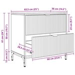 vidaXL Table de chevet Sonoma gris 63 5 x 36 x 61 cm Bois d'ingénierie