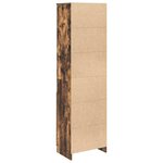 vidaXL Buffet haut chêne fumé 50x35x180 cm bois d'ingénierie