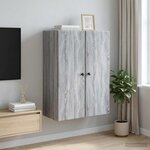 vidaXL Armoire Murale Sonoma gris 66 x 34 5 x 90 cm Bois d'ingénierie