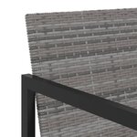 vidaXL Ensemble à manger d'extérieur 9Pièces coussins Résine tressée Gris