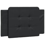 vidaXL Coussin de tête de lit Zadar noir 90 cm similicuir