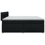 vidaXL Sommier à lattes de lit avec matelas Noir 200x200 cm Tissu