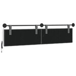 vidaXL Tête de lit suspendue Avec lumière LED Gris foncé Tissu