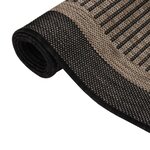 vidaXL Tapis à tissage plat d'extérieur 140x200 cm Marron foncé