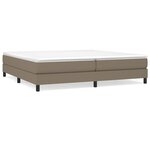 vidaXL Sommier à lattes de lit avec matelas Taupe 200x200 cm Tissu