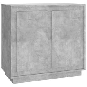 vidaXL Buffet gris béton 80x34x75 cm bois d'ingénierie