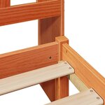 vidaXL Lit bibliothèque sans matelas cire marron 200x200 cm pin massif
