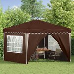 vidaXL Tente de fête pop-up 288 x 288 x 245 cm Marron Tissu Oxford