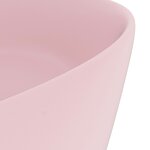 vidaXL Lavabo rond de luxe Rose mat 40x15 cm Céramique