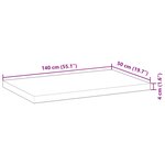 vidaXL Dessus de meuble de salle de bain non traité bois d'acacia