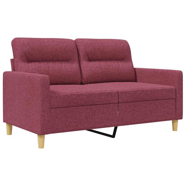 vidaXL Canapé à 2 places Rouge bordeaux 120 cm Tissu