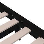 vidaXL Cadre de lit Noir Bois massif 90x200 cm