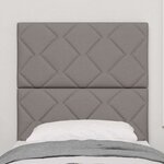 vidaXL Tête de lit avec des lumières à LED Réglable Taupe 80 cm tissu