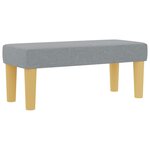 vidaXL Lit à ressorts avec matelas Gris clair 100 x 200 cm tissu