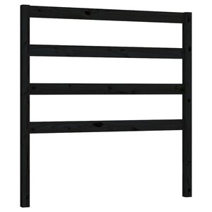 vidaXL Tête de lit Noir 81x4x100 cm Bois massif de pin