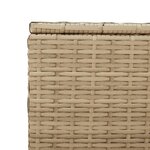 vidaXL Boîte de rangement de jardin mélange beige 190L résine tressée