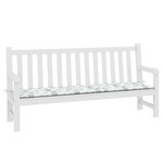 vidaXL Coussin de banc de jardin motif de feuilles 200x50x4 cm tissu