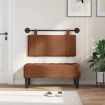 vidaXL Tête de lit suspendue Marron PU antique