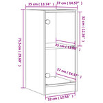 vidaXL Armoire latérale avec portes en verre blanc 35x37x75 5 cm
