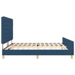 vidaXL Cadre de lit avec tête de lit Bleu 200 x 200 cm tissu