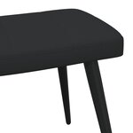 vidaXL Chaise de relaxation avec tabouret Noir Tissu