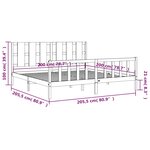 vidaXL Cadre de lit sans matelas noir 200x200 cm bois massif de pin