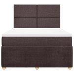 vidaXL Sommier à lattes de lit avec matelas Marron foncé 140x190 cm