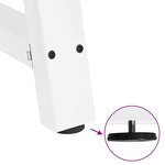 vidaXL Pieds de table basse en forme de A  2 pièces  blanc  70 x (30-31) cm  acier