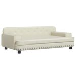 vidaXL Canapé pour enfants crème 90x53x30 cm similicuir
