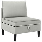 vidaXL Ensemble de meubles pour le salon 4 Pièces Gris clair Tissu