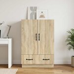 vidaXL Buffet Chêne Sonoma 66 x 34 5 x 92 cm Bois d'ingénierie