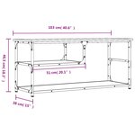 vidaXL Meuble TV chêne marron 103x38x46 5cm bois d'ingénierie et acier