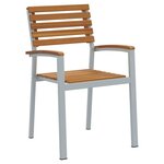 vidaXL Set de 8 chaises de jardin empilables en acacia massif et métal