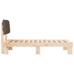 vidaXL Cadre de lit avec tête de lit rembourrée Taupe 90 x 190 cm