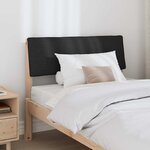 vidaXL Tête de lit capitonnée Noir 90 cm Pin massif