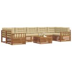 vidaXL Ensemble de canapés d'extérieur 8 Pièces Naturel et Beige