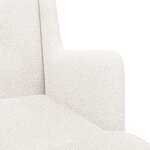 vidaXL Fauteuil Crème Bouclé