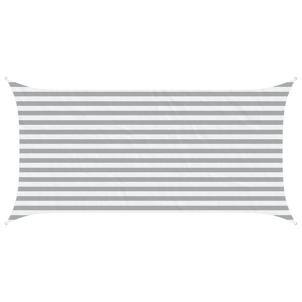 vidaXL Voile d'ombre Gris clair et blanc 2 x 4 m