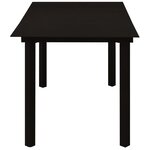 vidaXL Mobilier à dîner d'extérieur 5 Pièces Noir Verre et acier