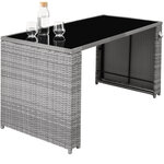 Tectake salon de jardin en résine tressée palerme 4 places - gris clair/gris foncé