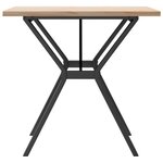 vidaXL Table à manger cadre en Y 80x80x75 5cm bois de pin massif fonte