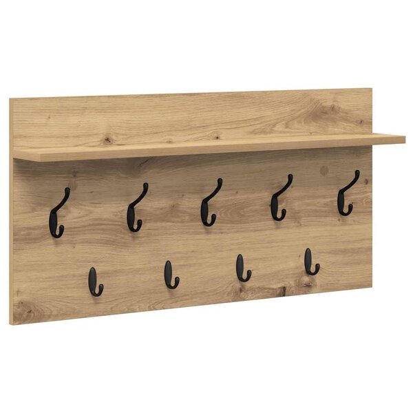 vidaXL Porte-manteau mural chêne artisanal 80 x 40 x 12 cm