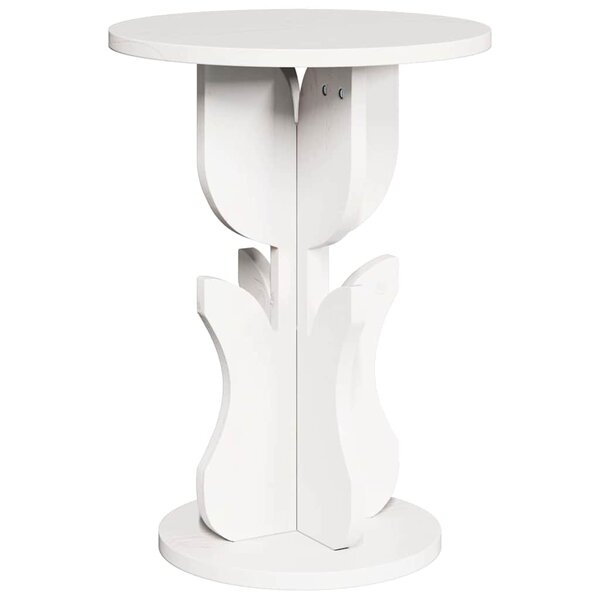 vidaXL Table d'appoint Blanc 39.5 x 39.5 x 53.5 cm Bois massif en pin