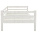 vidaXL Lit de jour sans matelas blanc bois de pin massif 90x200 cm