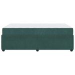vidaXL Cadre de lit avec matelas Vert foncé 120 x 190 cm tissu